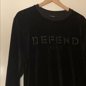 Defend Paris Velour Sweater Sleek Stylish
